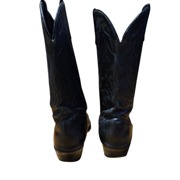 Men's Black Leather Boots - Picture 2 of 6